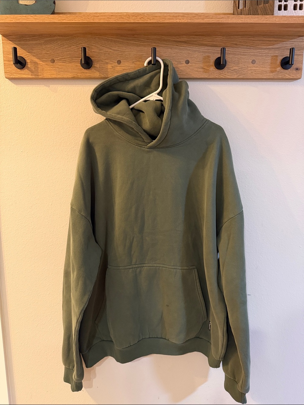 Men's Olive Crewneck Hoodie Sweater
